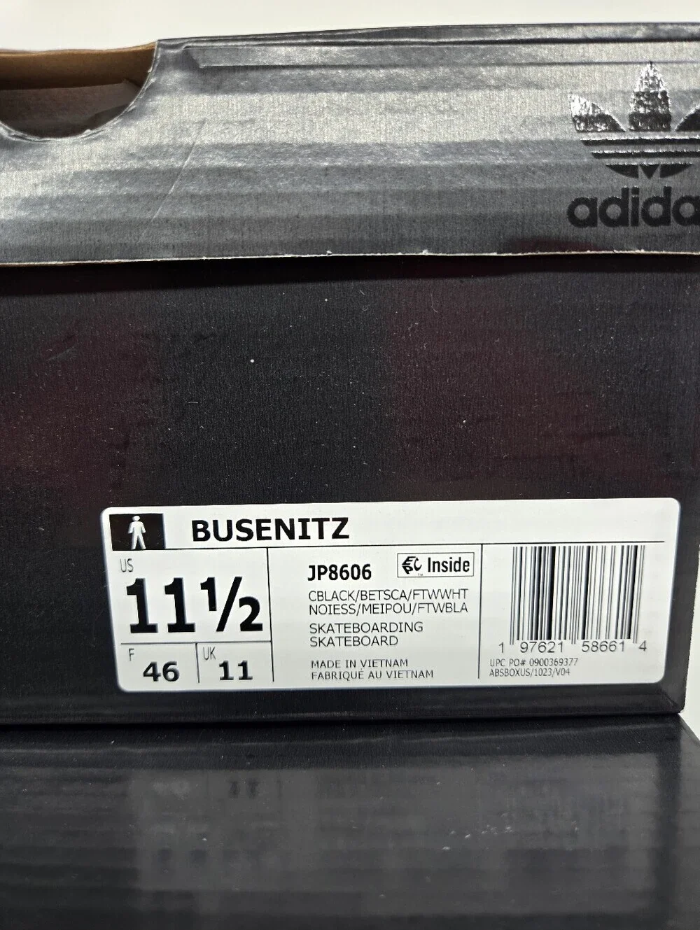 Adidas Men's Busenitz Pro JP8606 Black Scarlet Skateboarding Shoes Size 11.5